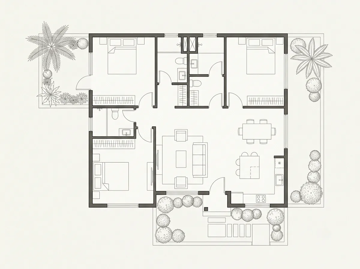 Ground floor plan of The Ridgeback